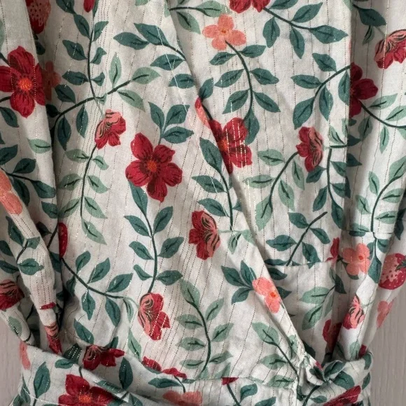 DRAPER JAMES “Reba” Wrap Mini Dress in Strawberry Fields Floral - Picture 4 of 11